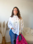 Chemise blanche SAN FRANCISCO oversize et gros boutons