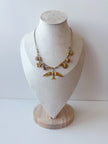 Collier HYRUM charms soleil & hirondelle doré