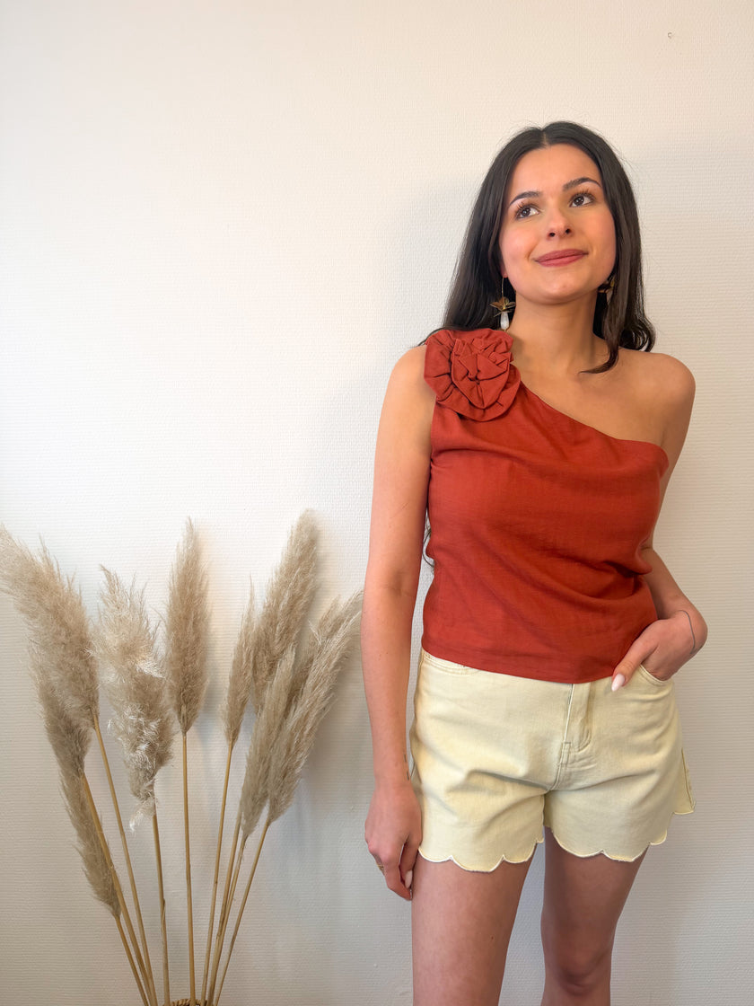 Short KINGSTON effet jeans taille haute