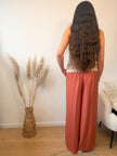 Pantalon ARCATA fluide terracotta