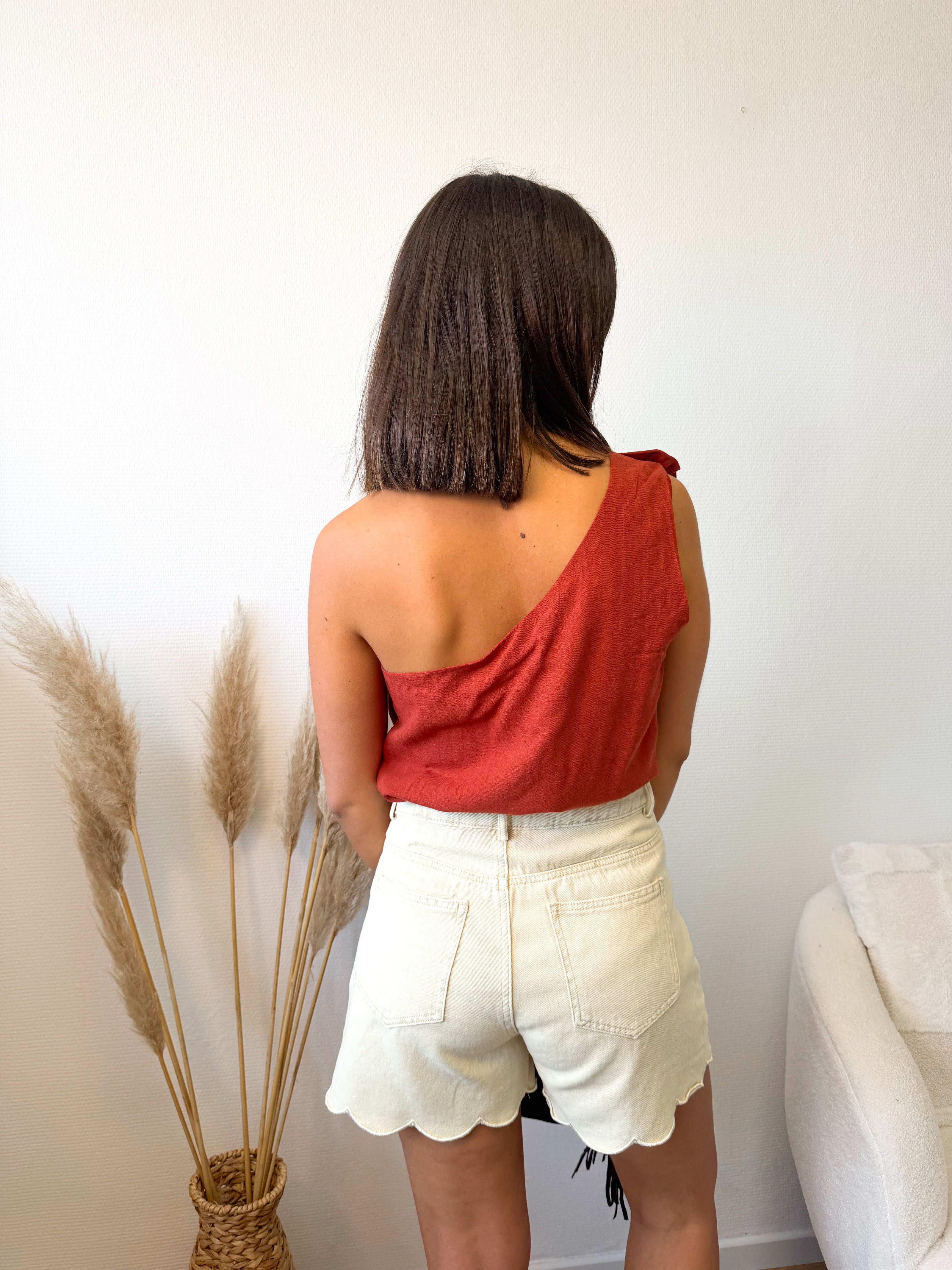Top SACRAMENTO Asymétrique Fleur