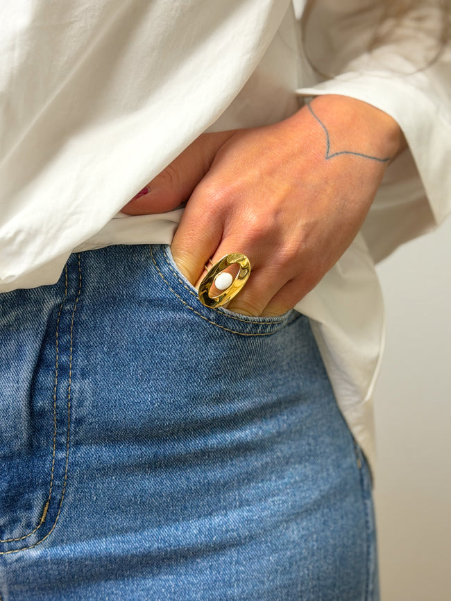 Bague oval KILLEEN et pierre