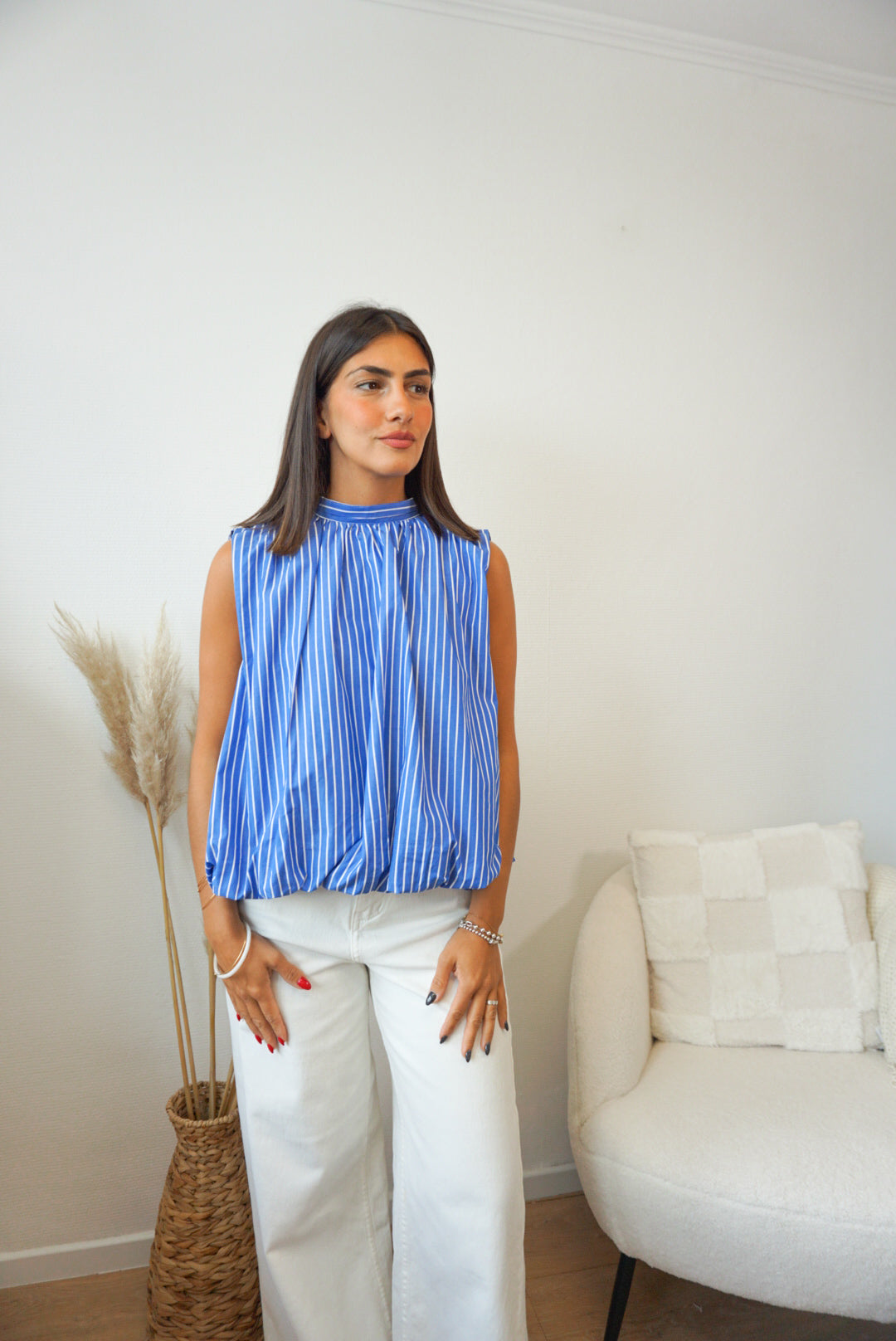 Blouse rayée ILLINOIS dos noué