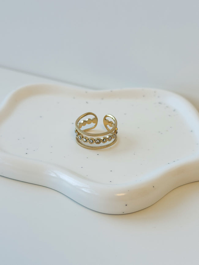 Bague NEPHI dorée & strass