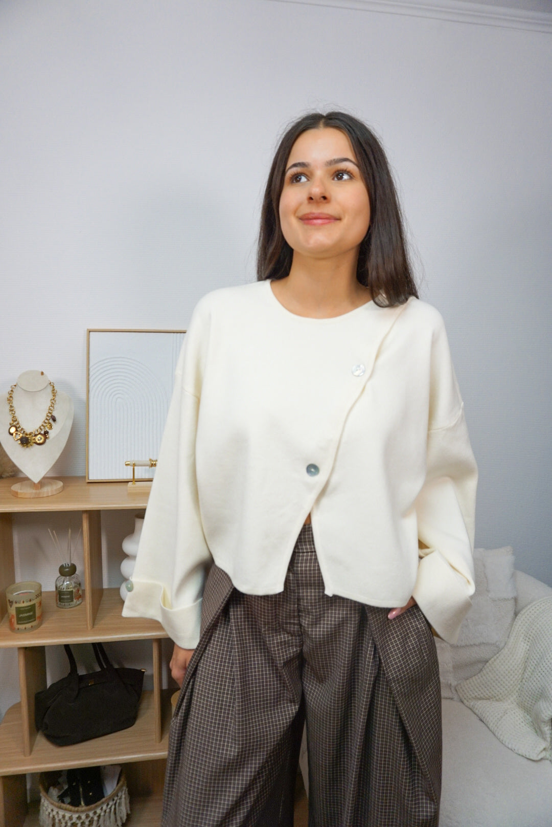 Pull SEATTLE oversize écru