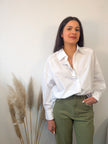 Chemise blanche SAN FRANCISCO oversize et gros boutons