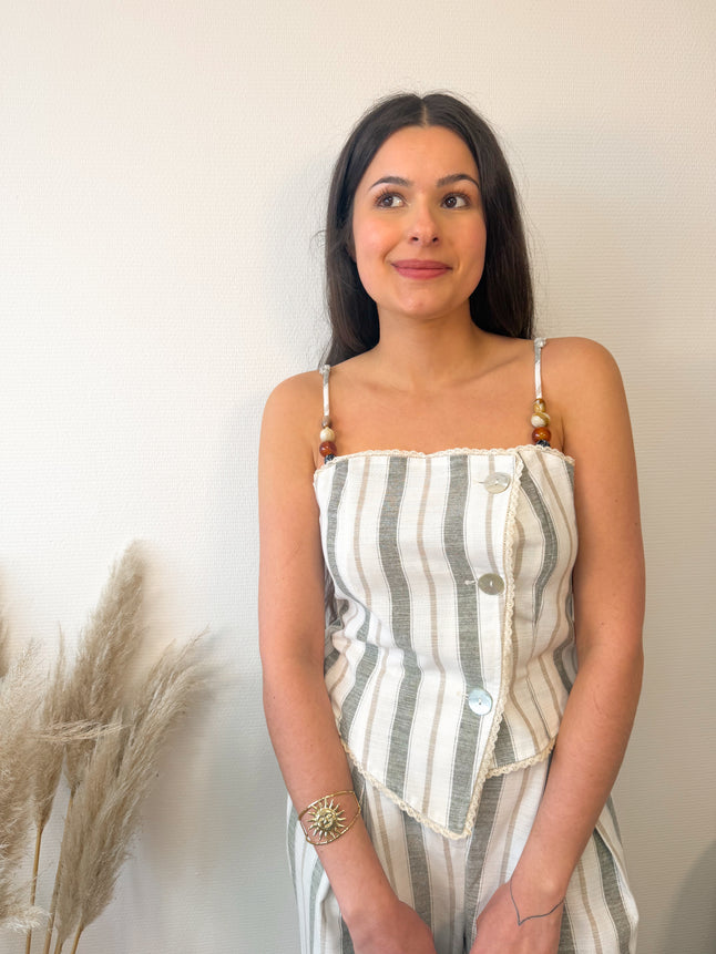 Top Asymétrique HEMPSTEAD à Perles