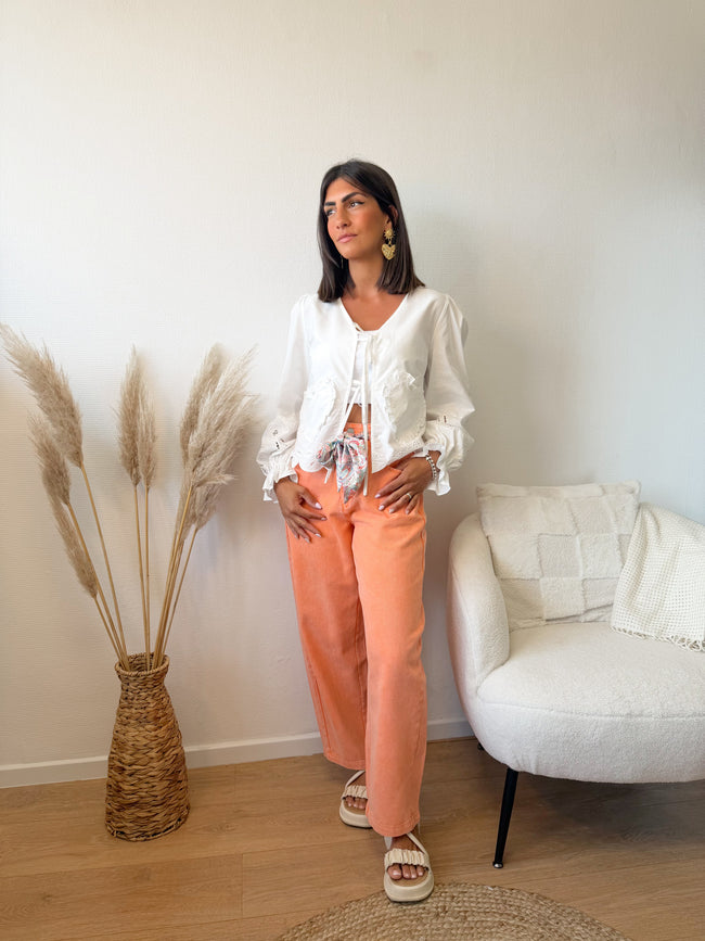 Pantalon Large SANTA CRUZ corail