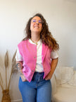 Veste sans manches SAN DIEGO effet jeans rose