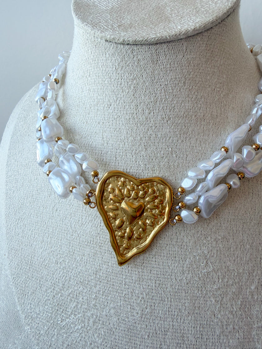 Collier NEPHI perles blanches