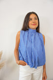 Blouse rayée ILLINOIS dos noué