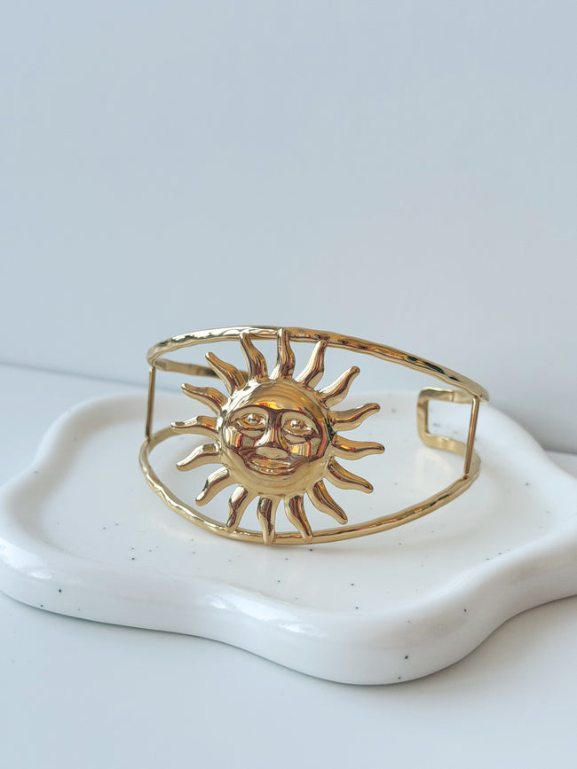 Bracelet SANTA CLARA jonc soleil doré