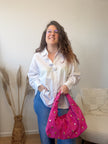 Chemise blanche SAN FRANCISCO oversize et gros boutons