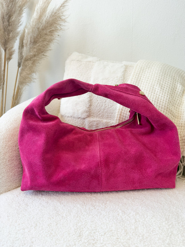 Sac à main rose SIERRA à clous dorés