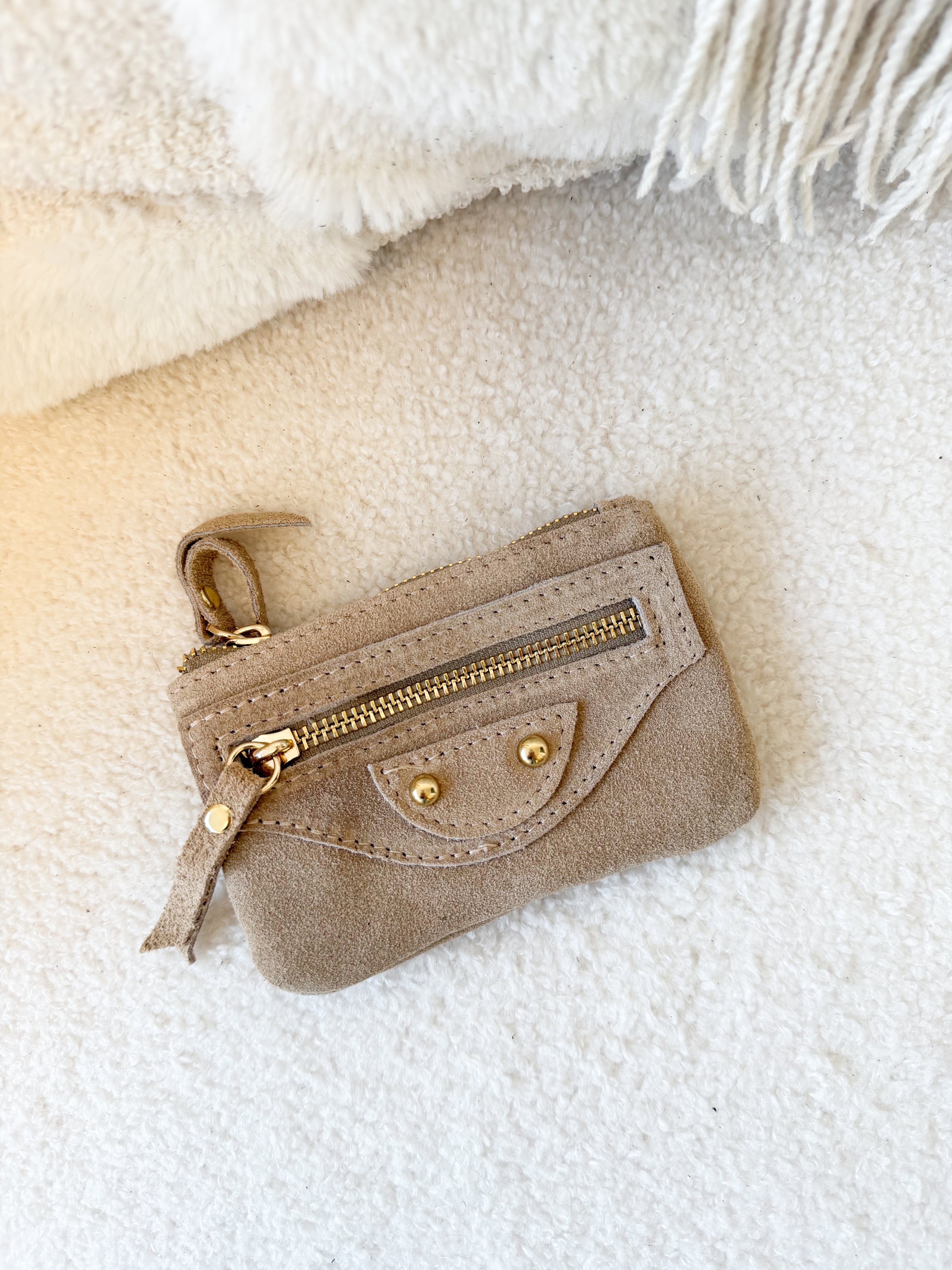 Porte-monnaie QUINCY en daim
