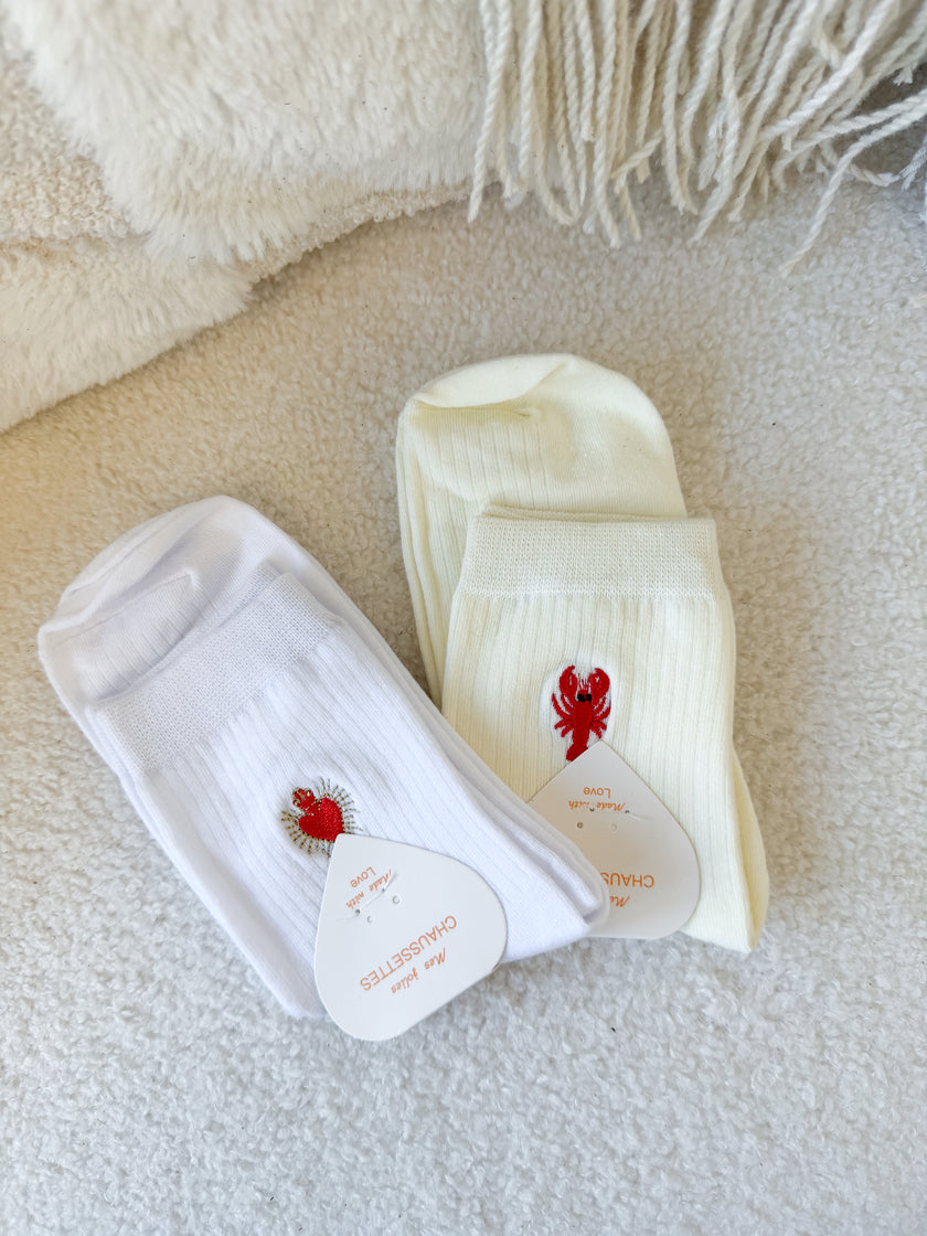 Chaussettes brodées PERRY