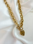 Collier chaîne HUDSON avec cœur cadenas