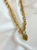 Collier chaîne HUDSON avec cœur cadenas
