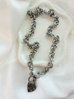 Collier chaîne HUDSON avec cœur cadenas