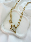 Collier NEW-YORK chaîne dorée avec étoile & zircon
