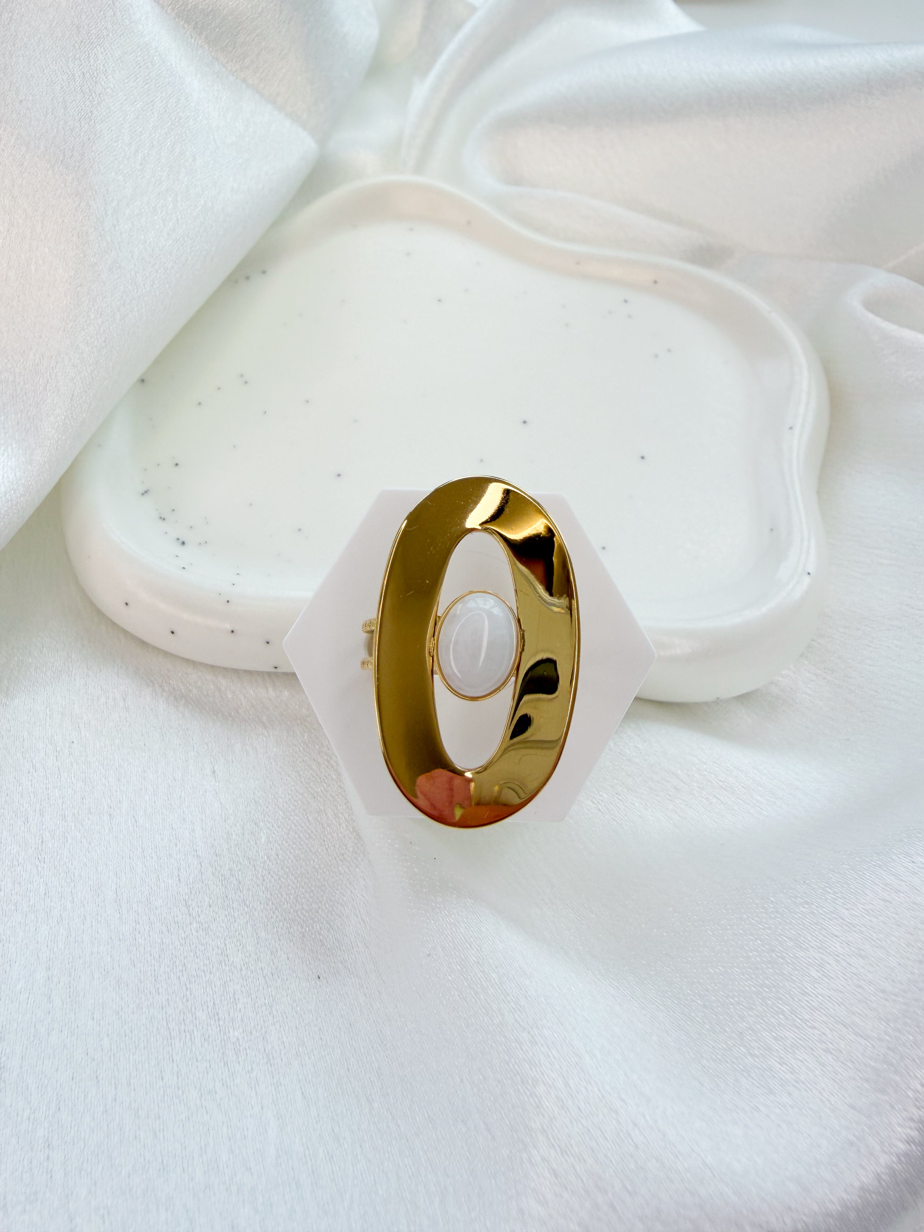 Bague oval KILLEEN et pierre