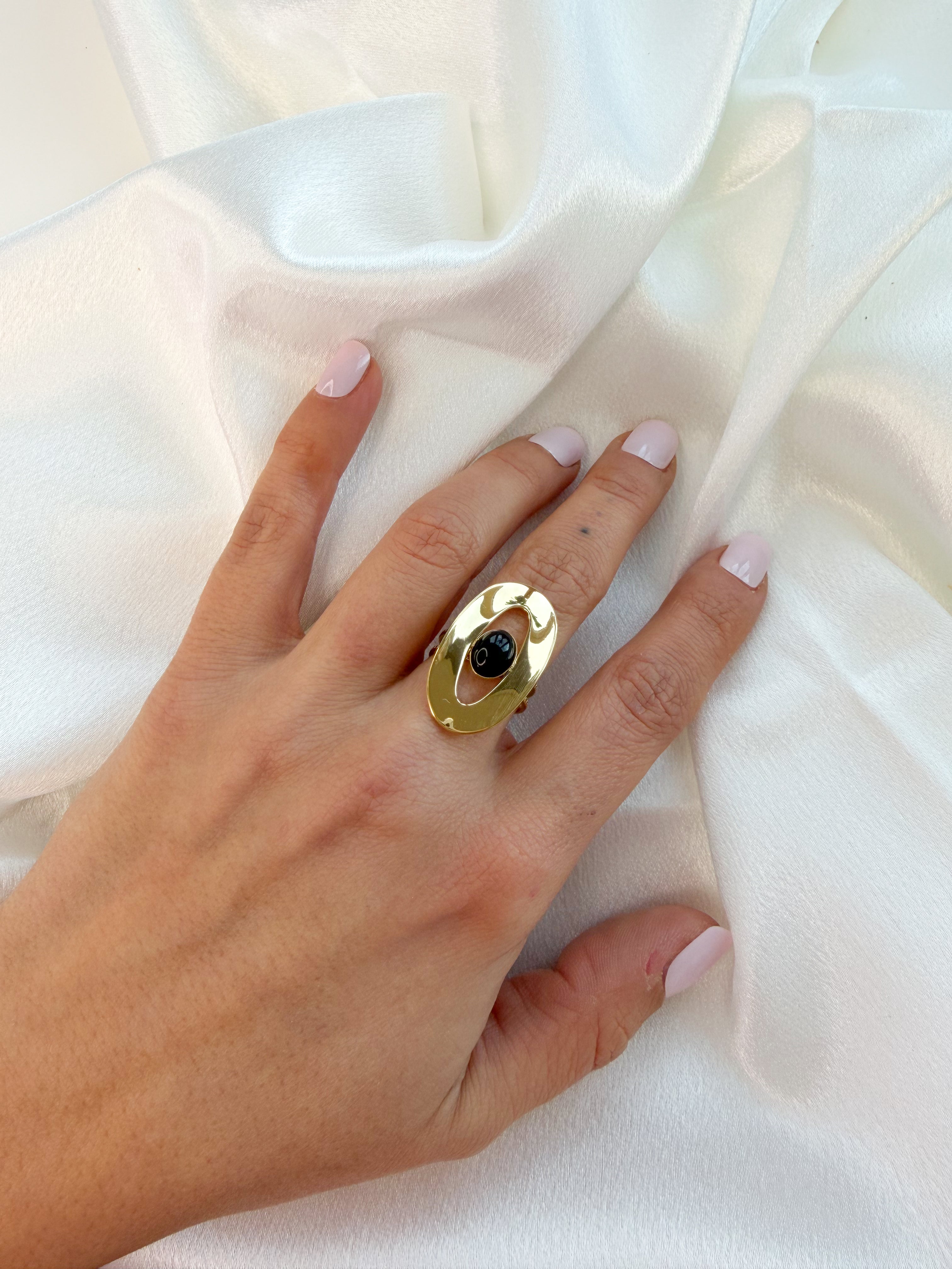 Bague oval KILLEEN et pierre