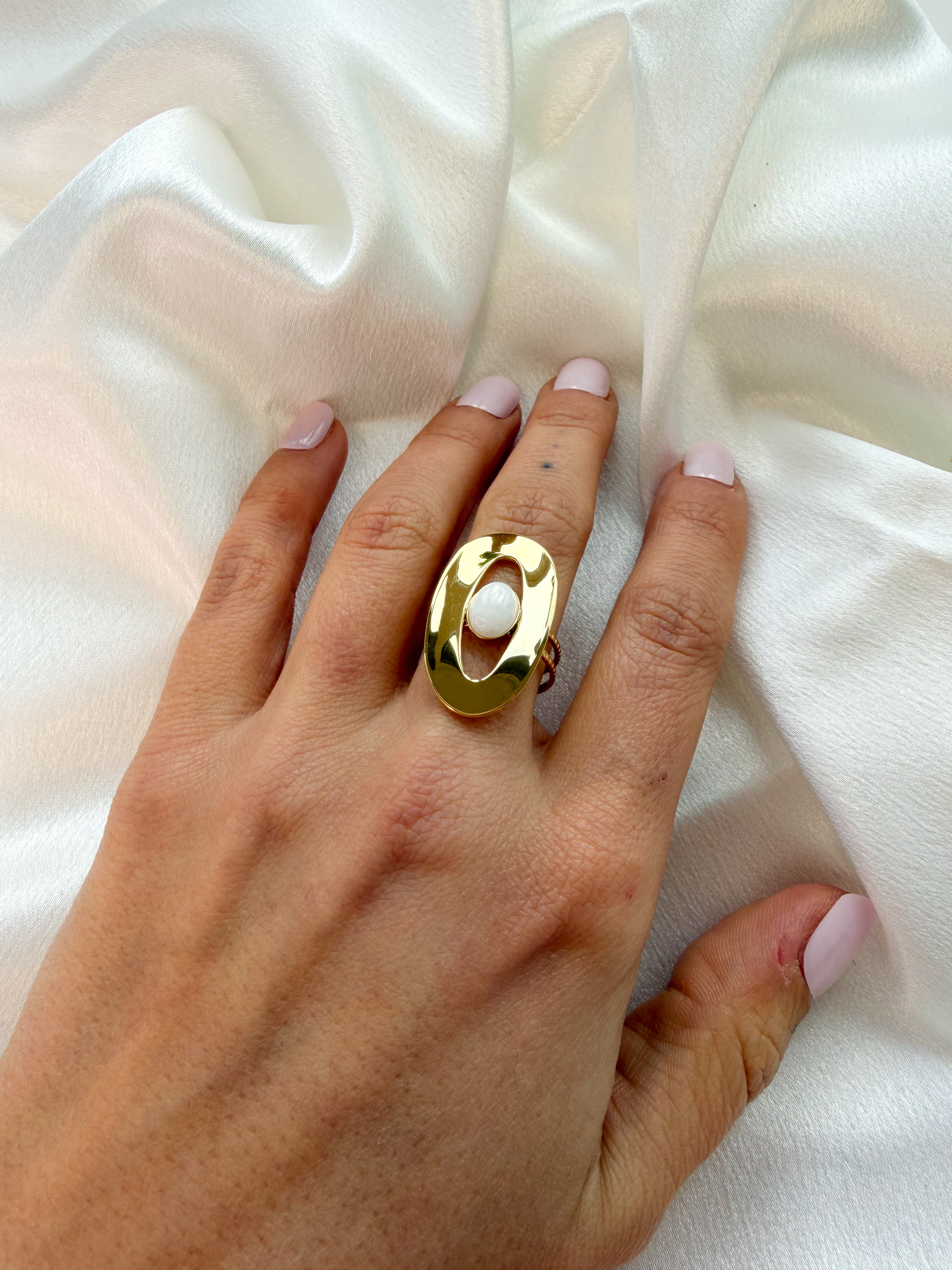 Bague oval KILLEEN et pierre