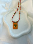 Collier cœur BATAVIA en cordon tressé