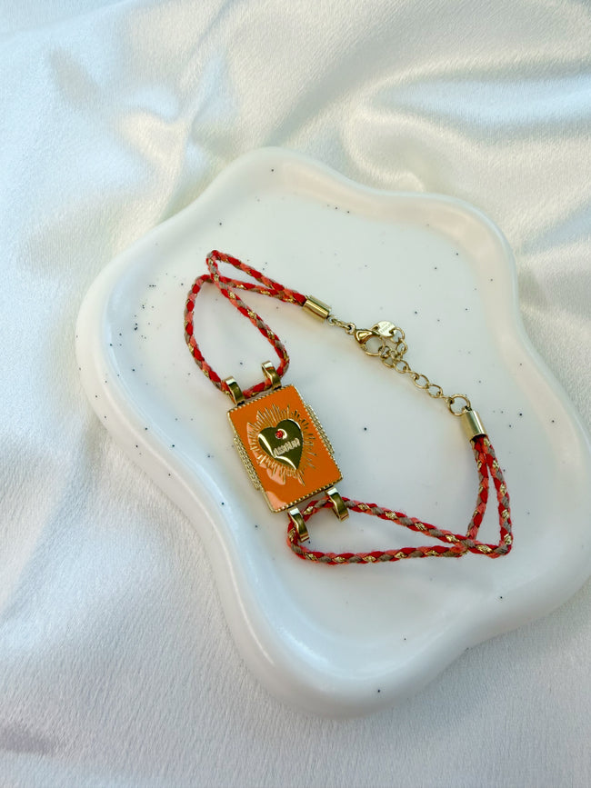 Bracelet cœur BATAVIA en cordon tressé