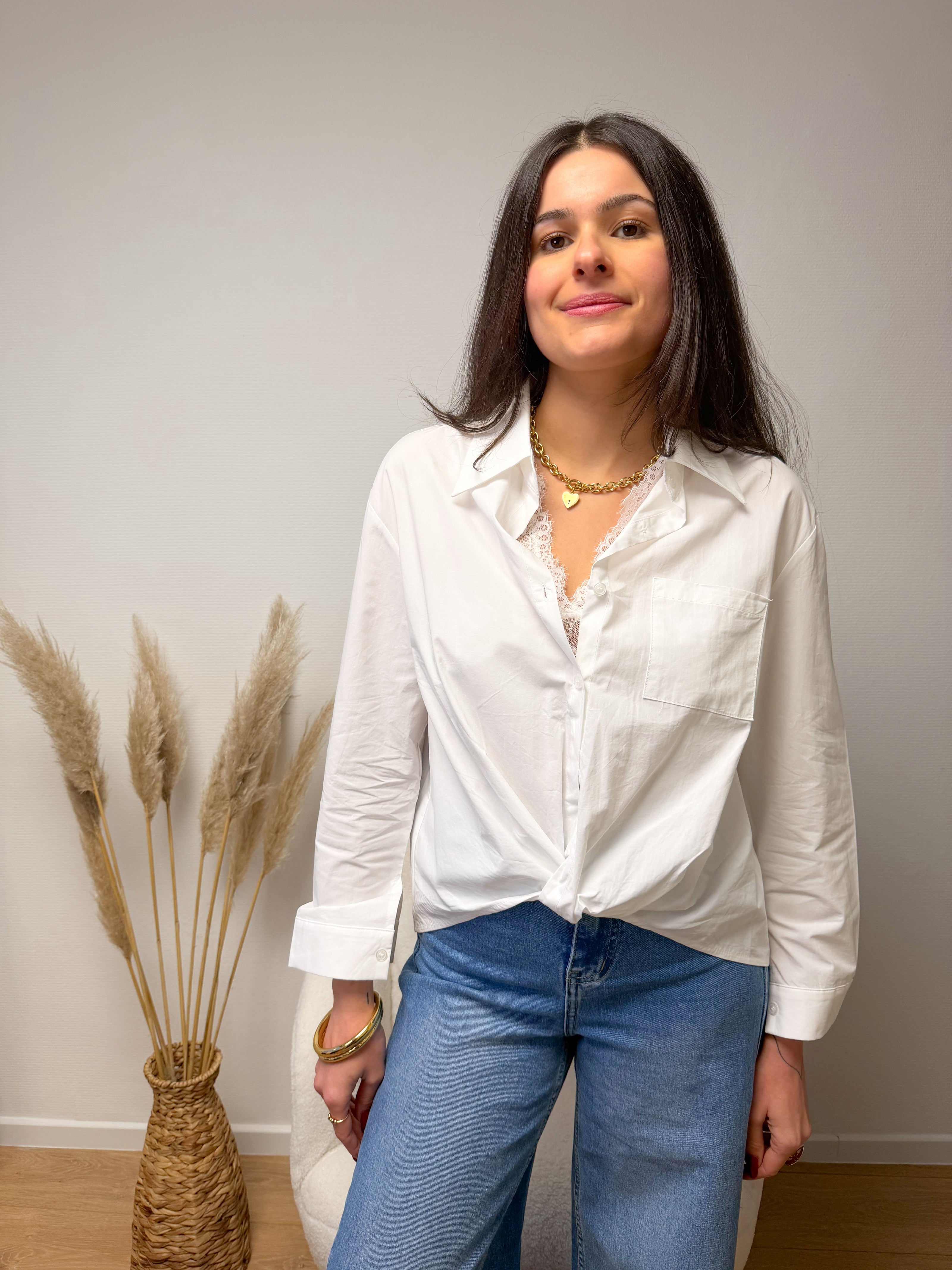 Chemise blanche NOMA avec top en dentelle