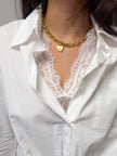 Collier chaîne HUDSON avec cœur cadenas