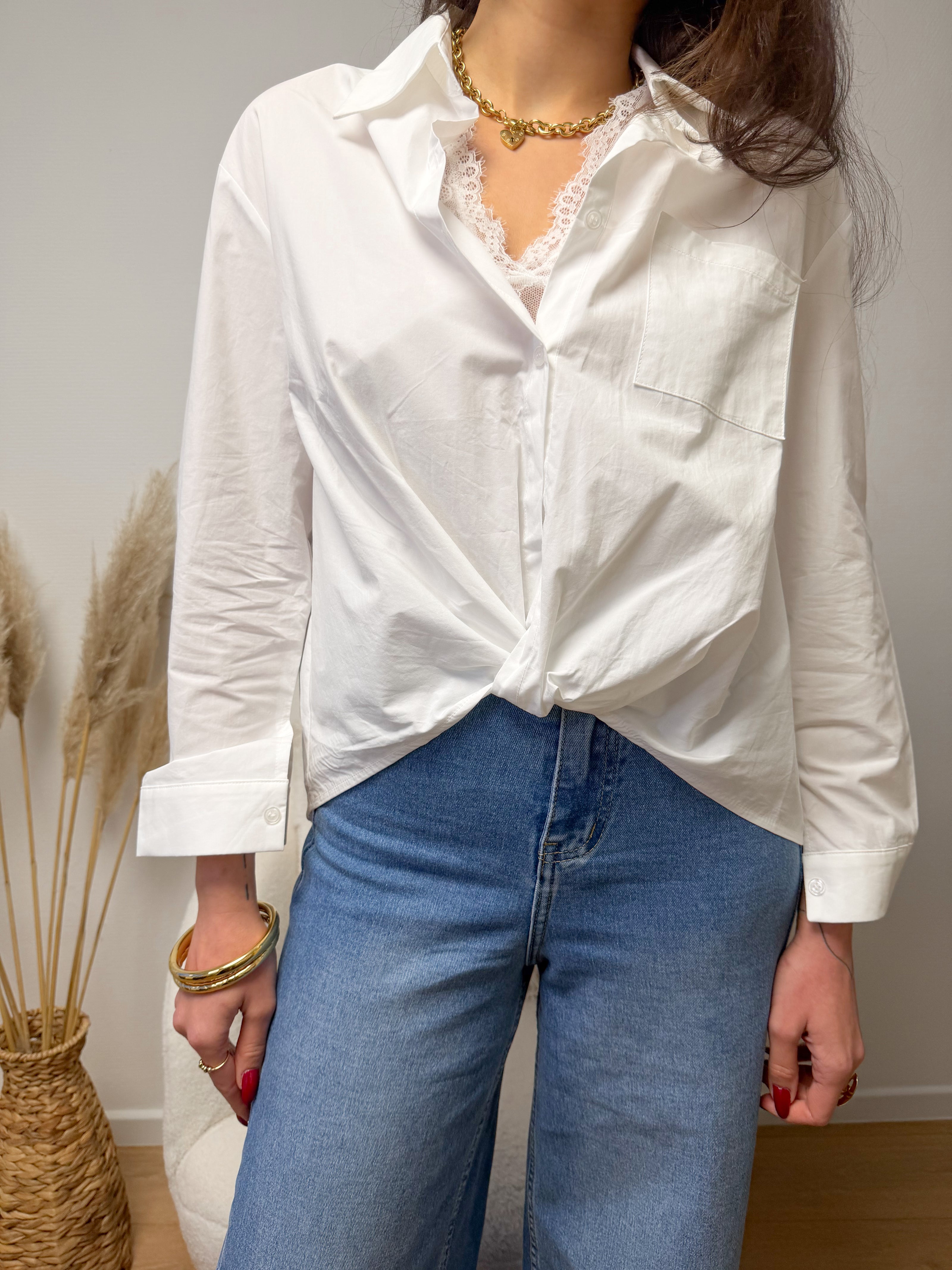 Chemise blanche NOMA avec top en dentelle