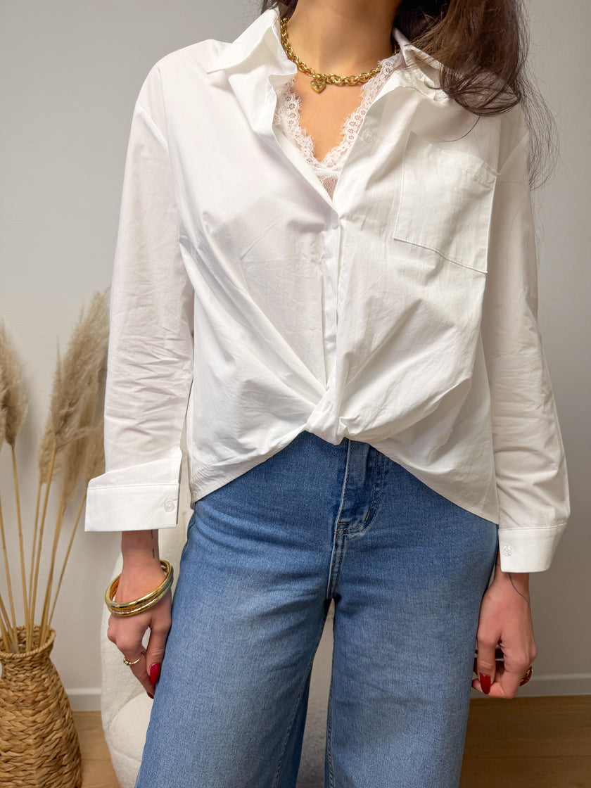 Chemise blanche NOMA avec top en dentelle