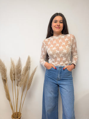 Blouse transparente en dentelle TAMPA