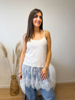Top blanc MASSACHUSETTS avec dentelle