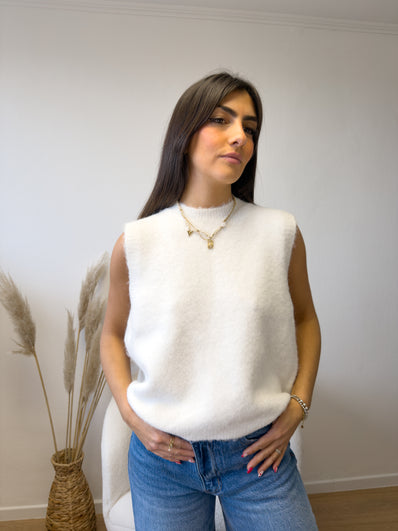 Pull sans manches SEDONA avec détail dentelle au dos