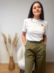 T-shirt blanc HOUSTON détail cœur