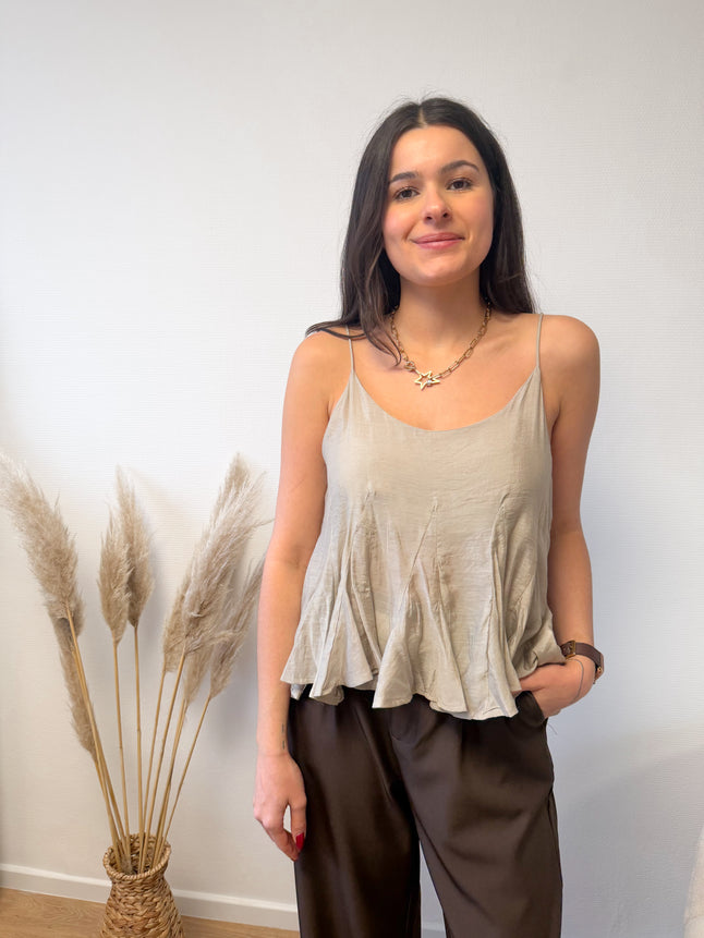 Blouse fluide à fines bretelles ASTORIA